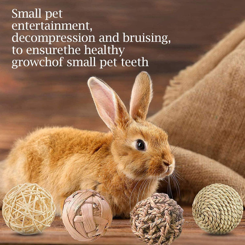 12Pcs Rabbit Toys Bunny Chew Toys Guinea Pigs Small Animals Teeth Toy Natural Grass Rattan Carrot Corn Sticks Pet Toy Set for Rabbits Hamster Gerbils Squirrels Chewing Improve Dental Health - PawsPlanet Australia