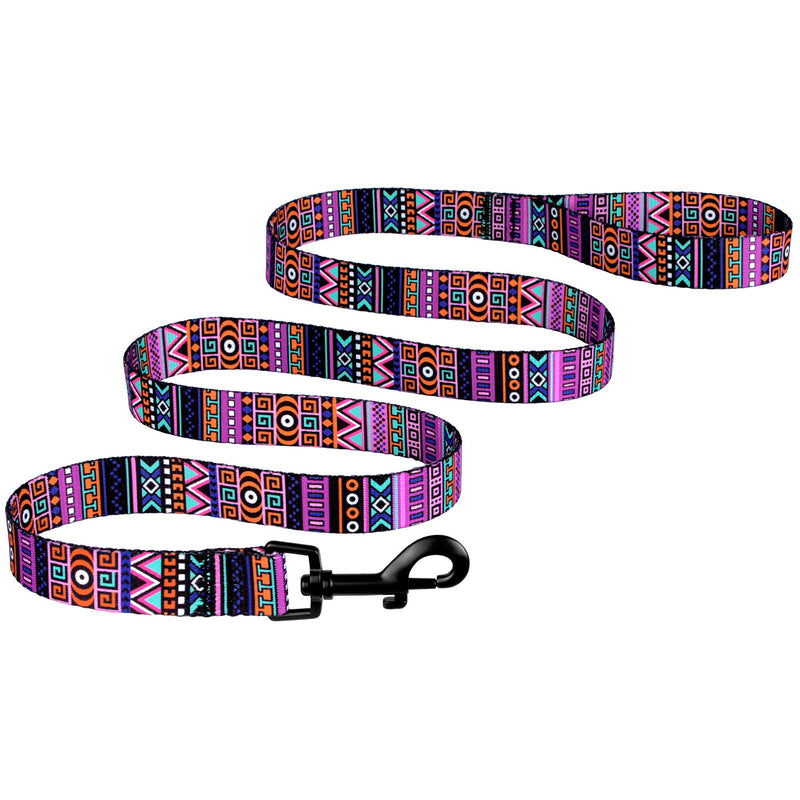 [Australia] - CollarDirect Tribal Dog Leash Aztec Pattern Design Nylon Pet Leashes for Dogs Small Medium Large Puppy 5 Feet Long Pattern 2 L 