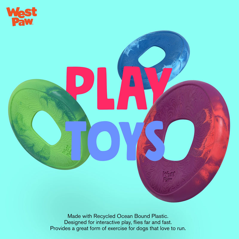 West Paw Seaflex Sailz Dog Toy Flying Disc – Machine Washable Dog Toys for Moderate Chewers – Eco-Friendly Zogoflex Toys for Dogs – Perfect for Gnawing, Fetch, Catch, Pet Training – 3 Colors Emerald - PawsPlanet Australia