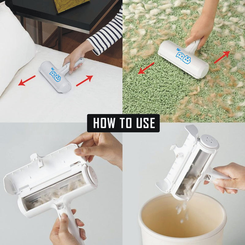 AS Pets Pet hair remover roller fur magic pet hair remover, reusable animal hair removal brush for dogs and cats, easy to self clean, from carpet, furniture, rugs, clothes, bedding, sofa - PawsPlanet Australia