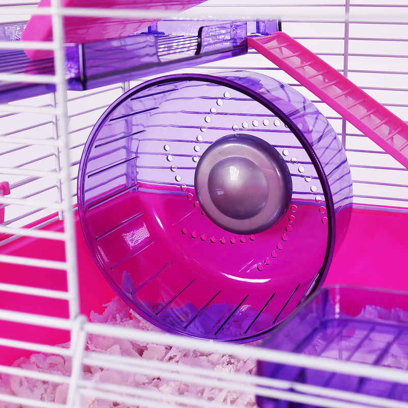 Rosewood Pico Exercise Wheel for Hamsters with Stand, Purple - PawsPlanet Australia