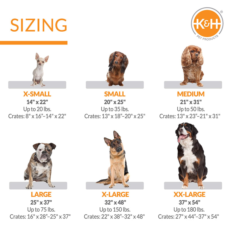 K&H PET PRODUCTS Self-Warming Crate Pad Tan Small (20 in x 25 in) Retail Package - PawsPlanet Australia