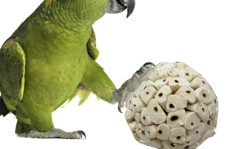 Bonka Bird Toys Natural Sola Ball Soft Chew Shred Foraging Parrot Amazon, Cockatiel, Conure, Quaker, Caique, Eclectus, Budgie, Parakeet, Rabbits, Guinea Pigs, Chinchilla, Bunny. Pack (3) - PawsPlanet Australia