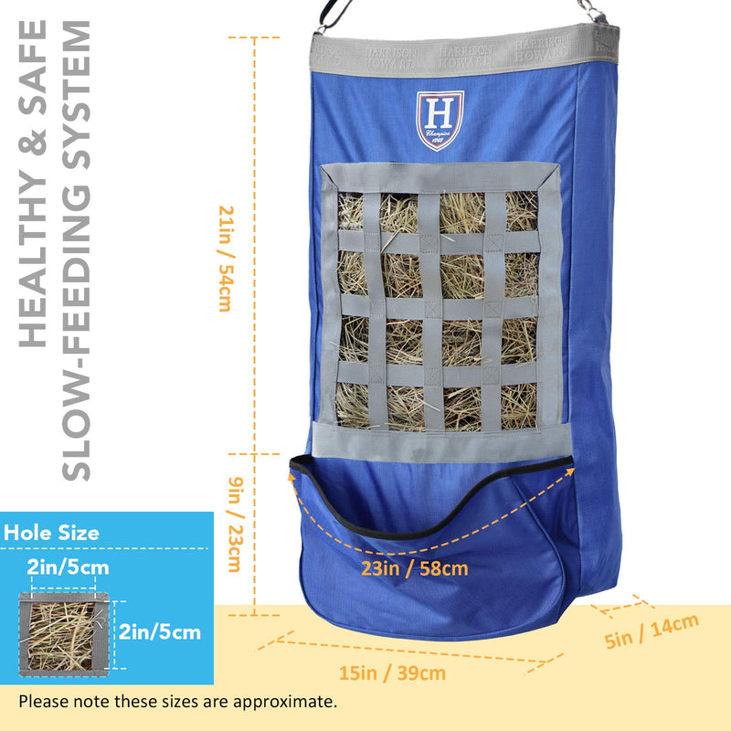 Harrison Howard Slow Feed Hay and Grain Bag-Champion Blue - PawsPlanet Australia