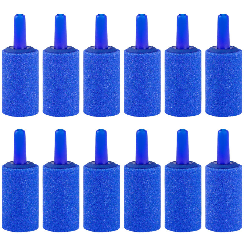 Pawfly Small Air Stone Bubble Stone Diffuser Bubbler Airstones for Aquarium Fish Tank and Pump Blue 12 PCS - PawsPlanet Australia