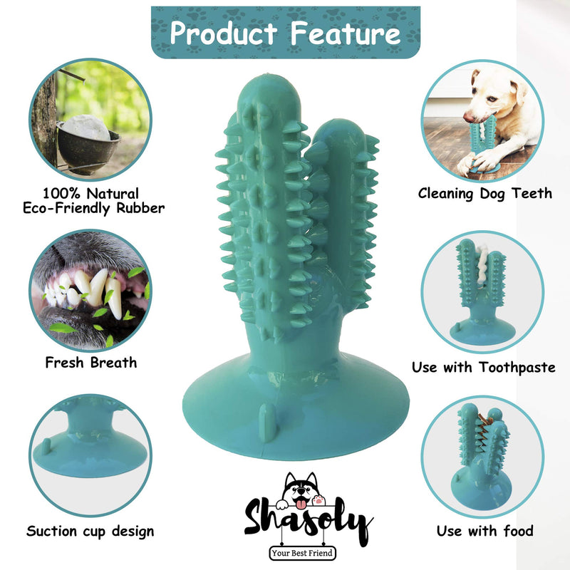 Shasoly Dog Toothbrush Chew Toy - Small Medium Breed Deep, Cleaning Dog Toothbrush Toy to Protect Dental Health |Bundled| with Toothbrush and |Bonus| Clicker for Training - Dog Dental Toy - PawsPlanet Australia