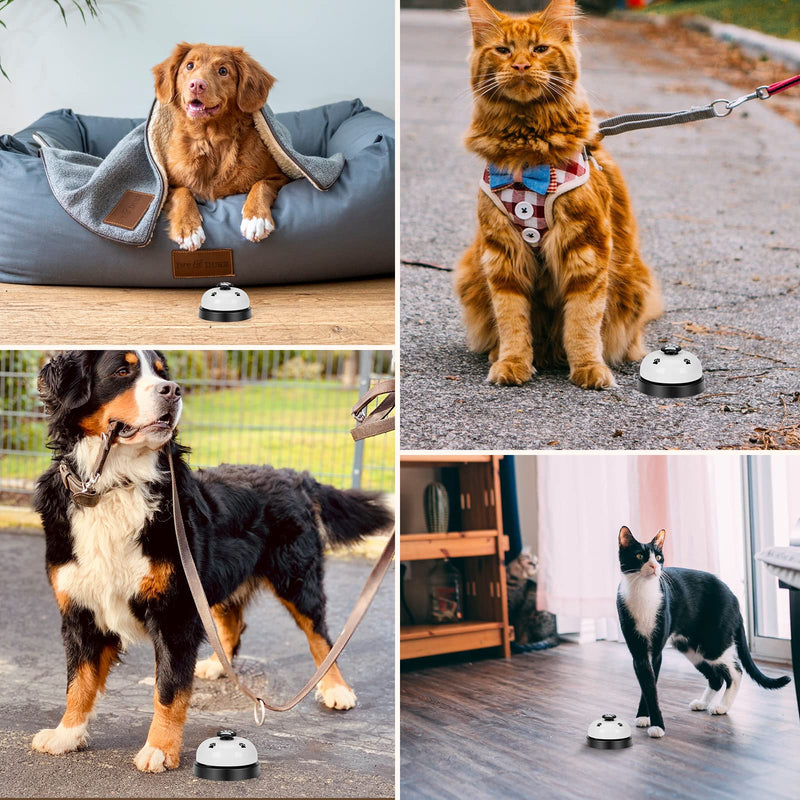 JEXCULL Pet Training Bells, 2 Pack Dogs Bell for Door Potty Training and to Ring to Go Outside Communication Device Dog AgilityTraining Equipment Interactive Toys (White) - PawsPlanet Australia