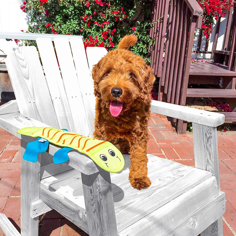 [Australia] - Fire Biterz Durable Tough Dog Toy Made With Firehose Material, Tough Plush Toy for Small Dogs by Outward Hound, Small, Red Lizard LG 