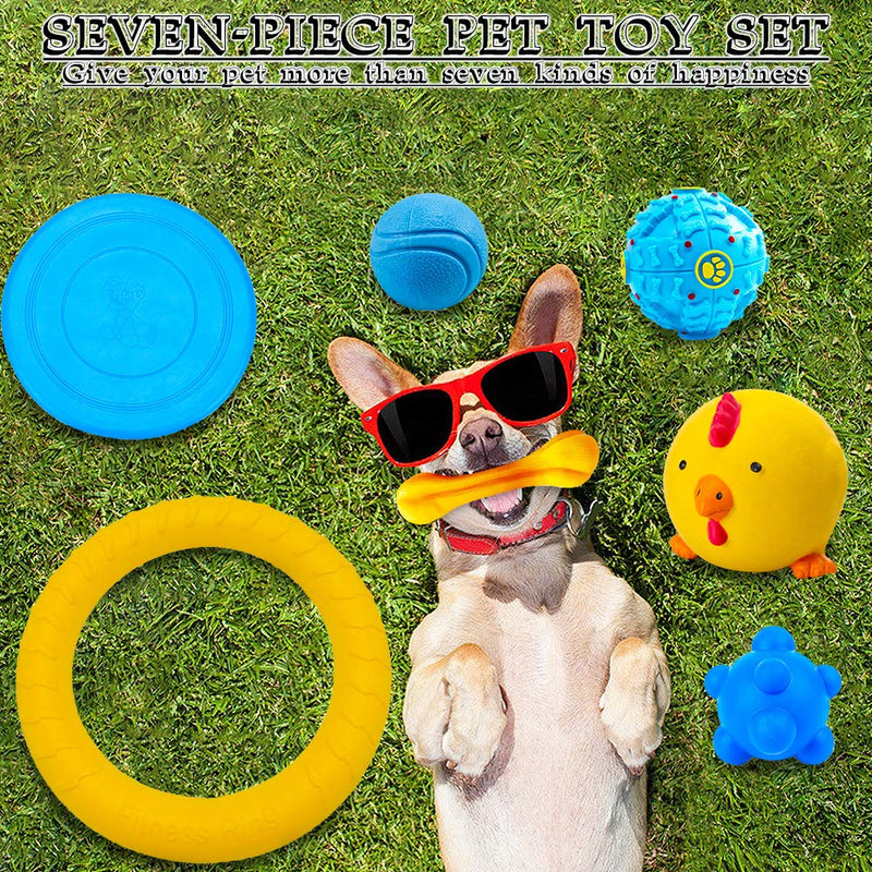 6 PCS Puppy Dog Chew Toys, Strong Dog Toys for Tough Chewers, Dog Chew Rope Toys from 8 Weeks Dog Gift Sets, Dogs Treats Toys for Small and Medium Dog (Flying Ring Toys-7PCS) Flying Ring Toys-7PCS - PawsPlanet Australia