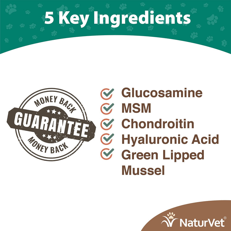 NaturVet Glucosamine for Dogs – Dog Supplement with Glucosamine, MSM, Chondroitin & Hyaluronic Acid – Soft Chews & Chewable Tablets ArthriSoothe-Gold Level 3 40 Chewable Tablets - PawsPlanet Australia