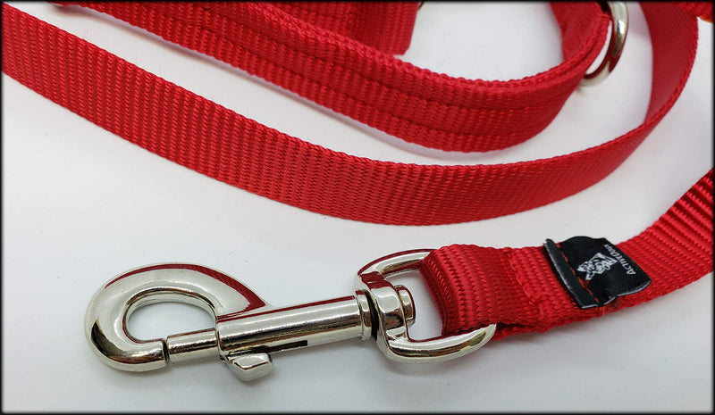 [Australia] - Activedogs Service Dog Hands-Free 7' Leash W/Chrome Service Dog ID Tag Red - 7' 