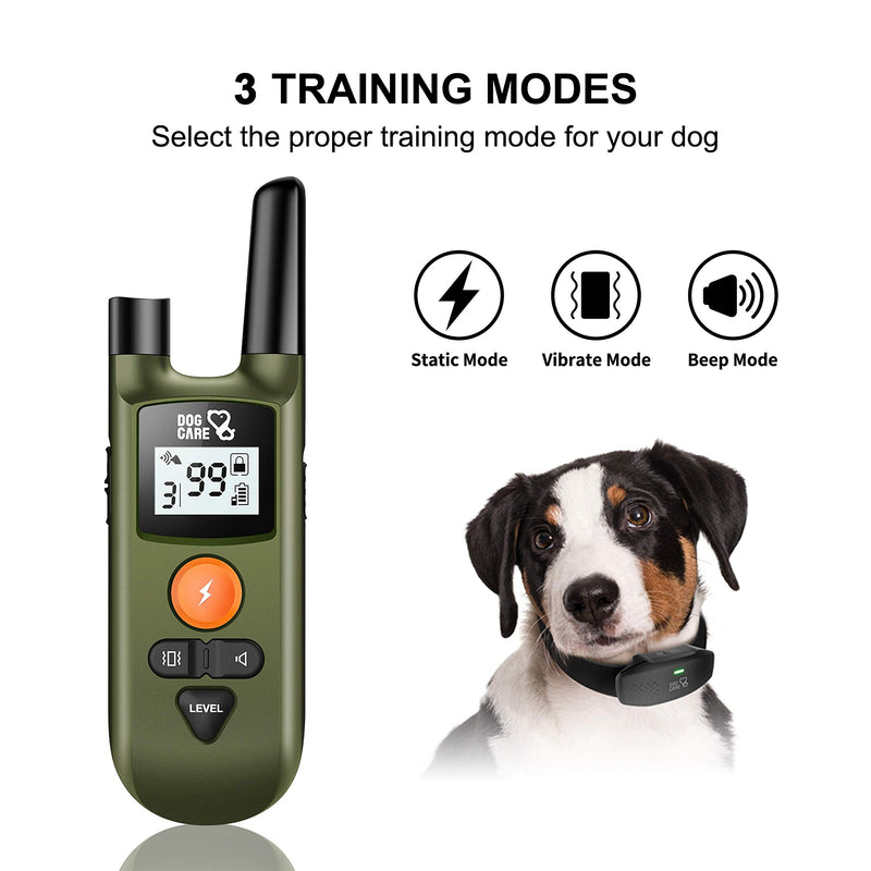 [Australia] - Dog Training Collar - Rechargeable Dog Shock Collar w/3 Training Modes, Beep, Vibration and Shock, Rainproof Training Collar, Up to 1000Ft Remote Range, 0~99 Shock Levels Dog Training Set 