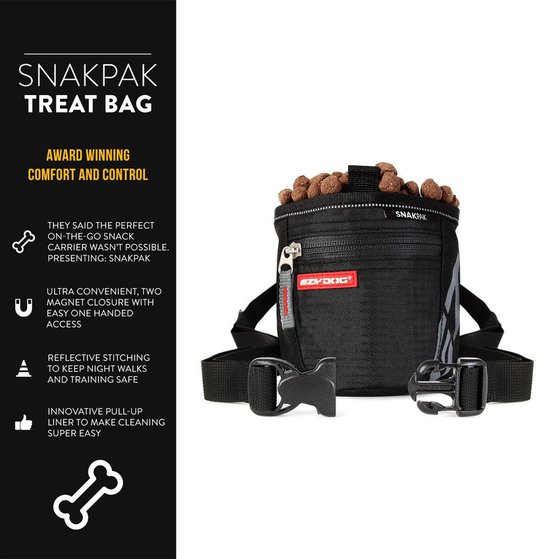 [Australia] - Ezydog Ezydog Snakpak Wearable Dog Treat Bag Black 