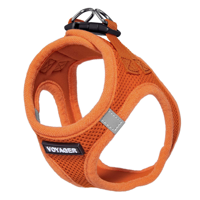 Voyager Step-in Air Dog Harness - All Weather Mesh Step in Vest Harness for Small and Medium Dogs by Best Pet Supplies M (Chest: 16 - 18") Orange (Matching Trim) - PawsPlanet Australia