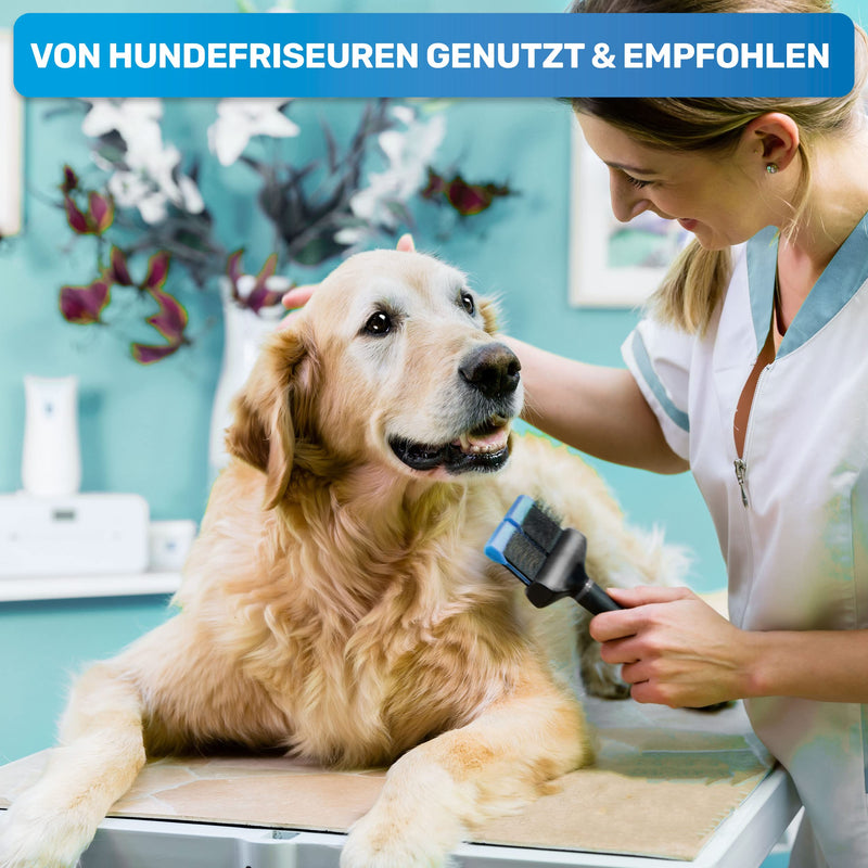 BluePet "ZupfZeug Pro" Professional Long Hair Dog Brush - Slicker Brush for Dogs and Cats - Gently Removes Undercoat, Tangles & Knots Small - PawsPlanet Australia