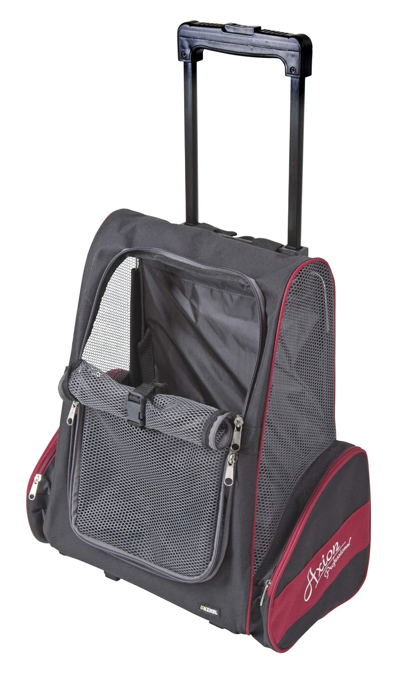 Kerbl Axion Trolley Bag 42 x 25 x 55 & 103 cm, Black/Red - PawsPlanet Australia