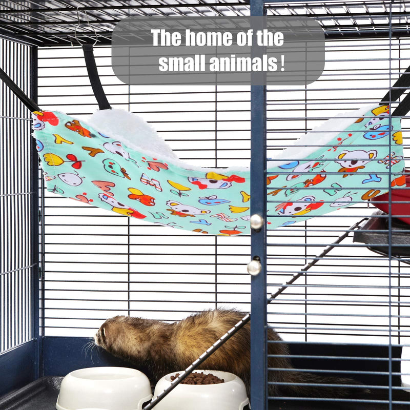 Queekay 2 Pieces Guinea Pig Cage Hammock Small Animal Hanging Bed Toys Breathable Pet Cage Hammock for Ferret Rat Chinchilla Small Animals Koala, Bear - PawsPlanet Australia