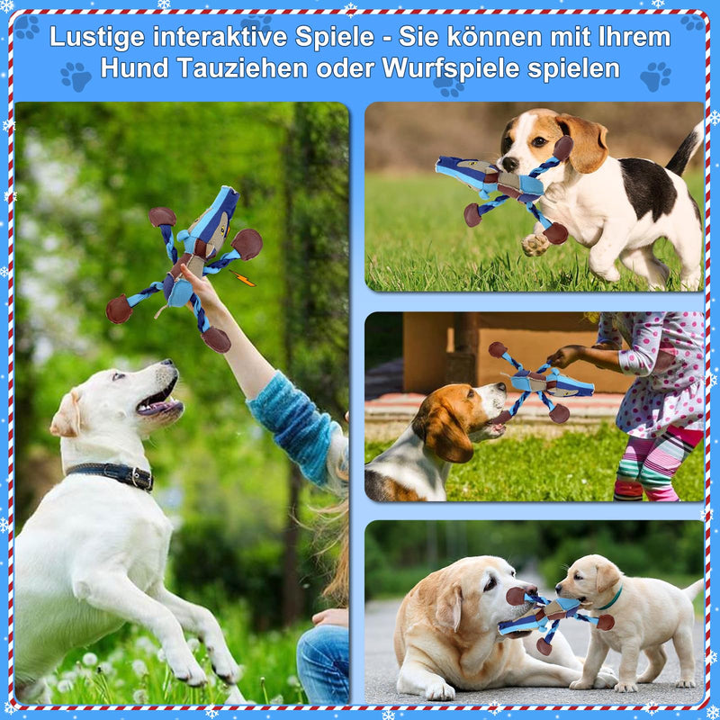 Squeaky Dog Toys, Christmas Gifts, Large Dog Puppy Toys, Dog Chew Toys, Dog Toys, Tug of War Interactive Dog Toys, Dog Toys for Puppies, Small Dogs. - PawsPlanet Australia