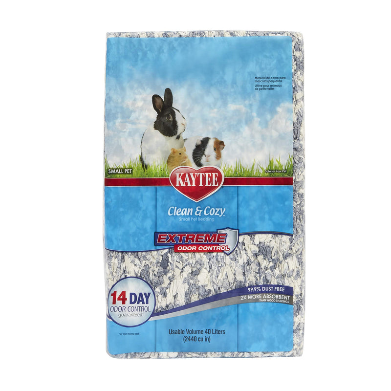 Kaytee Clean & Cozy Litter for Small Pets Such as Mice, Gerbils, Rodents, Hamsters, Rabbits, Extreme Odor Control & Absorbent Paper Litter, 99.9% Dust Free, 40L 40 Liter - PawsPlanet Australia