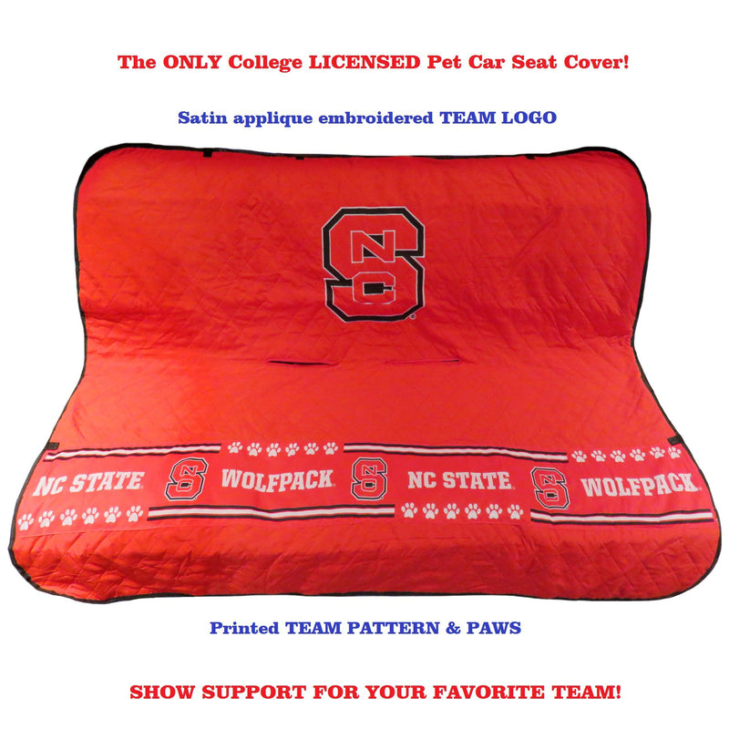 [Australia] - Pets First NCAA Collegiate PET Car Seat Cover - Available in 12 Teams NC State Wolfpack 