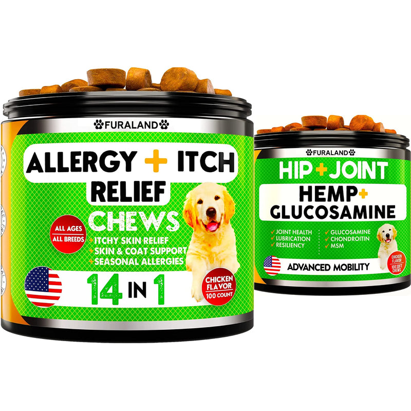 Allergy Chews + Hip&Joint Chews - Made in USA - PawsPlanet Australia
