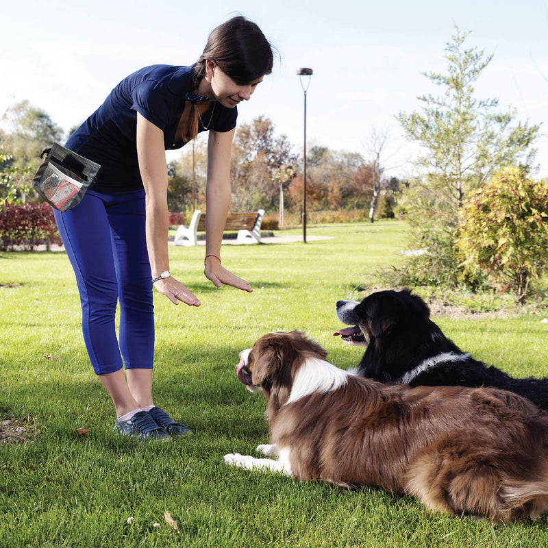 [Australia] - Pets First Dog Treat Training Pouch - Treat Bag for Kibble, Food, Toys, Accessories with Built-in Poop Bag Dispenser - Holder for Small, Medium & Large Dogs & Puppies with Multiple Ways to Wear 