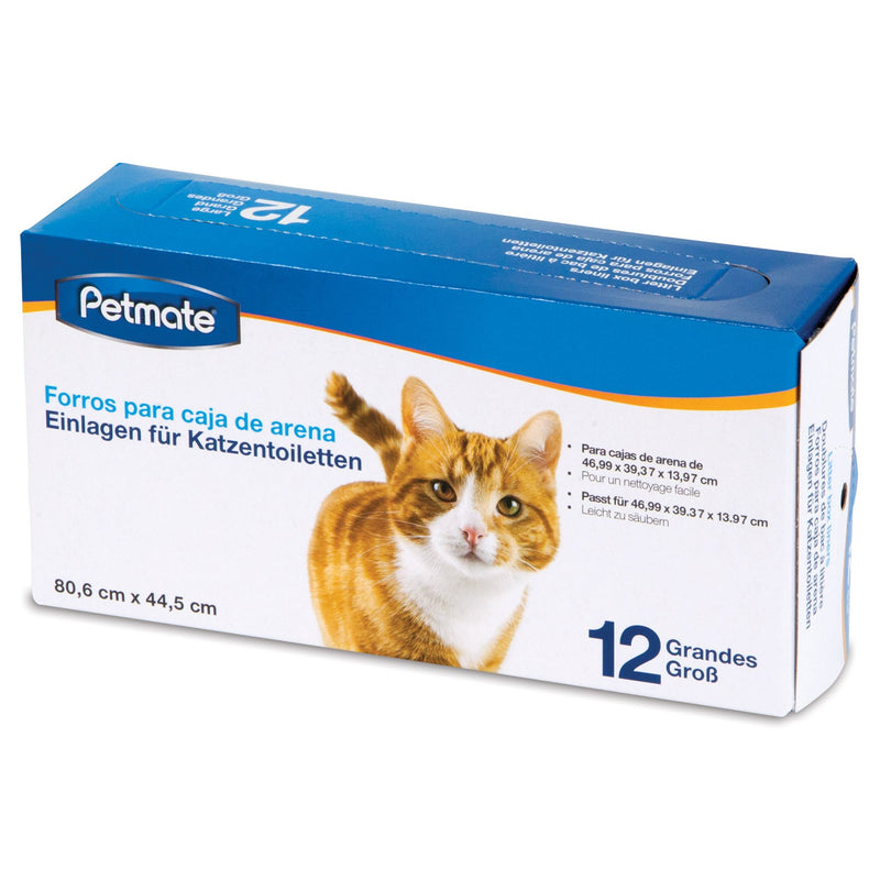 [Australia] - Petmate Large Litter Pan Liners, 12 Pack 