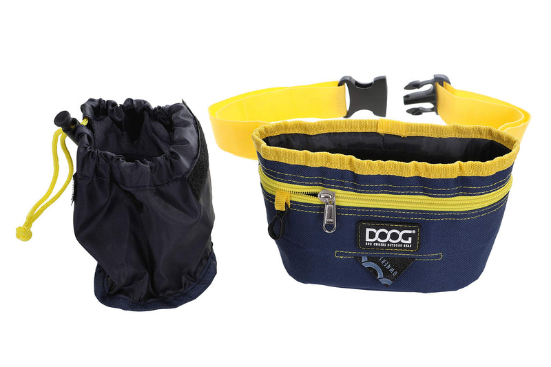 DOOG USA Good Dog Treat Pouch 8 ounces Navy/Yellow - PawsPlanet Australia