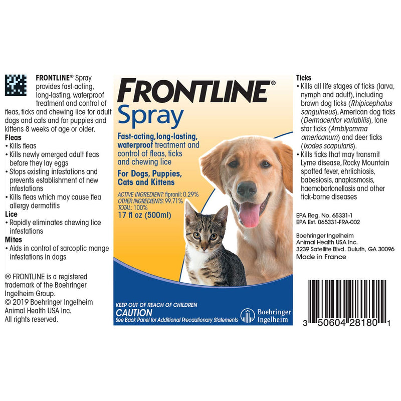 FRONTLINE Dog Spray 500mL - PawsPlanet Australia