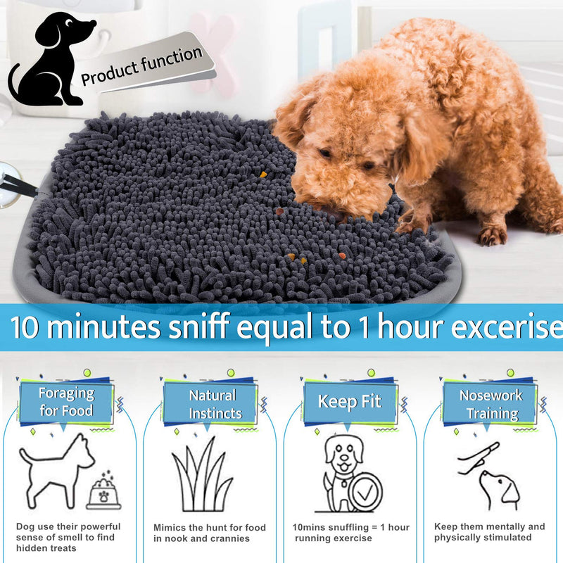 Snuffle Mat for Dogs Feeding Mat for Dogs Puppy Training Pad Puzzle Toys Dog Treat Dispenser Perfect for Any Breed Indoor Outdoor Stress Relief With Suction Cup - PawsPlanet Australia