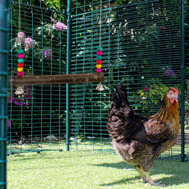 Chicken Swing for hens, Chicken Toys for Hens Natural Wooden Chicken Stand Toy Chicken Coop Accessories Toys Bird Swing Toy for Medium Large Bird, Parrot, Cock, Macaw Training wooden chicken swing - PawsPlanet Australia