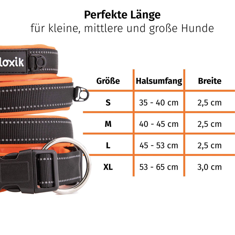 Floxik dog collar adjustable size S | Soft neoprene collar for dogs and puppies in different sizes including strain relief - PawsPlanet Australia