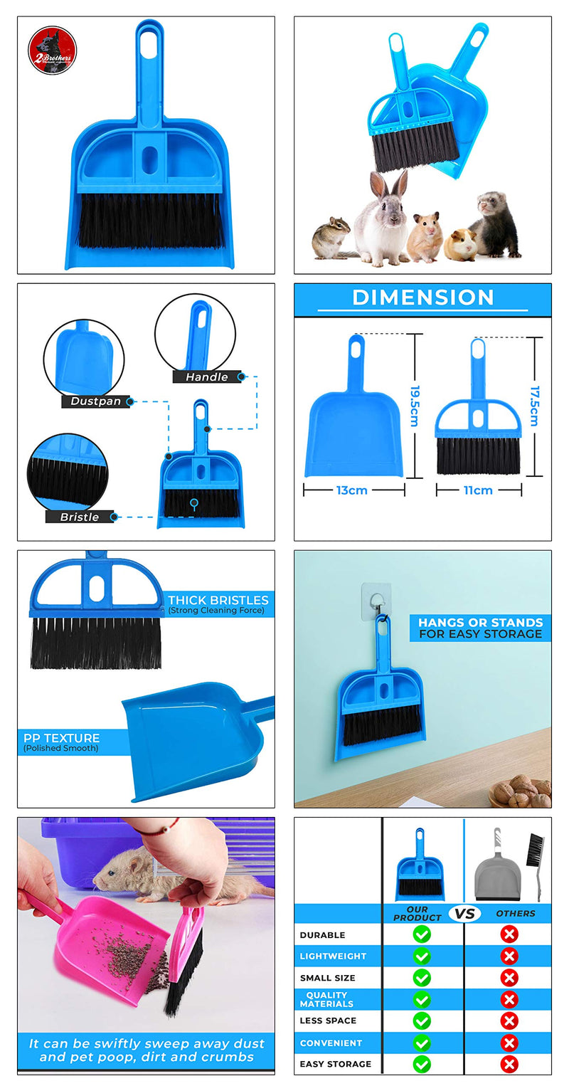 2 Brothers Wholesale Mini Broom and Dustpan Cleaner for Rabbit, Chinchilla, Hedgehog, and Hamster Used for Animal Litter - PawsPlanet Australia