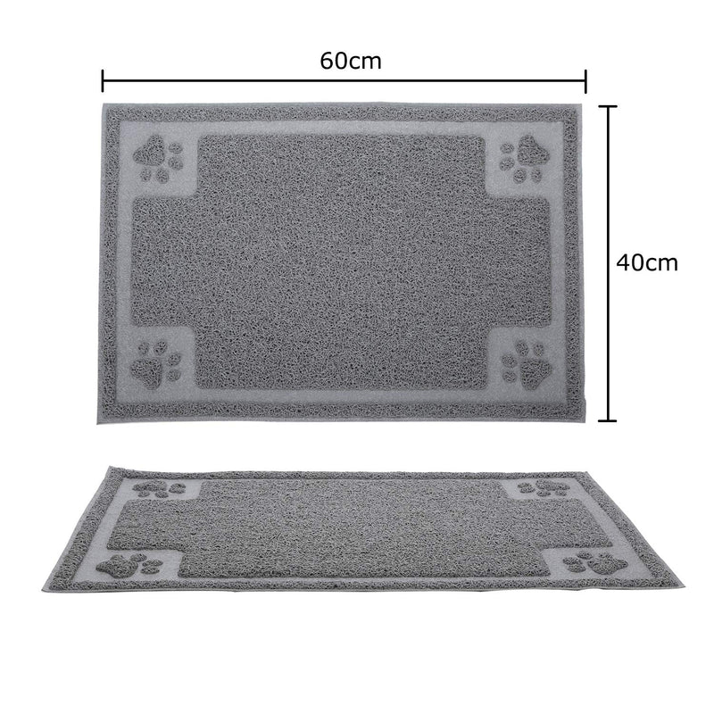 Suhaco Dog Food Mat Cat Litter Tray Mats Non-slip Waterproof Pet Bowl Placemat for Dogs and Cats (L) L - PawsPlanet Australia