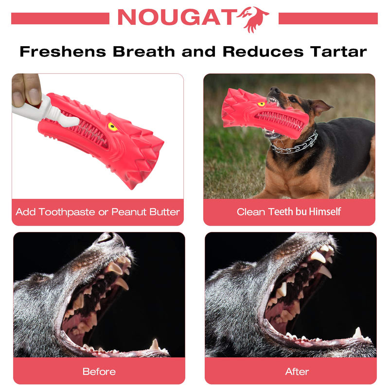 NOUGAT Dog Toys for Aggressive Chewers Large Breed, Squeaky Dog Toys for Medium Large Dogs, 100% Natural Rubber… Eagle - PawsPlanet Australia