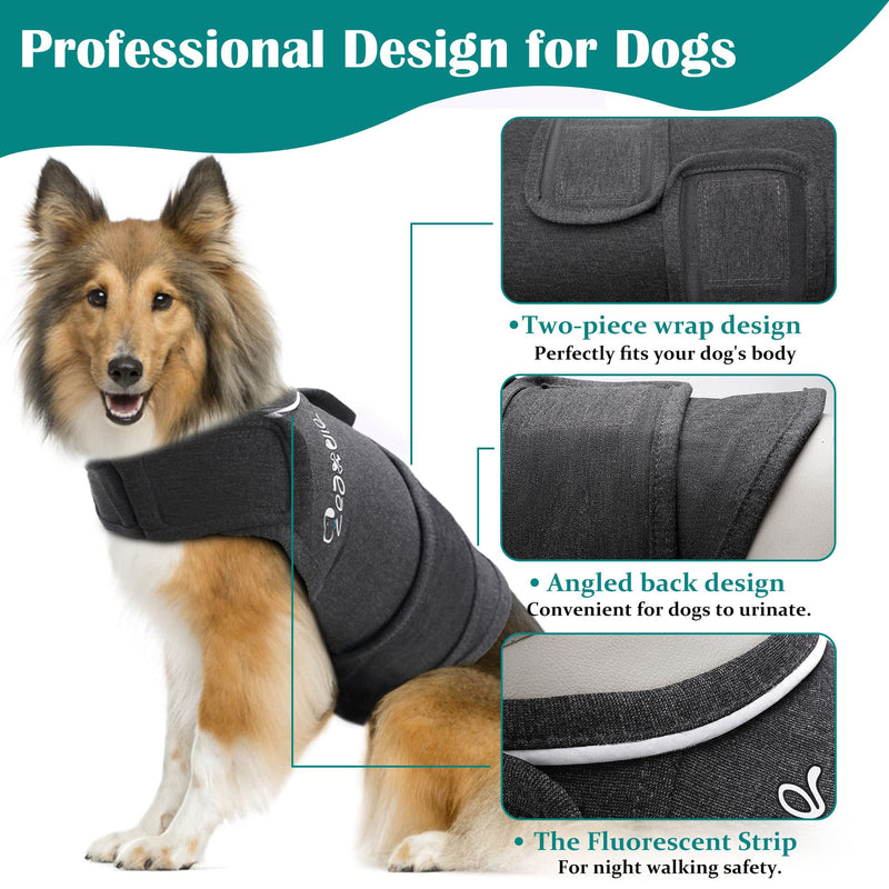 Zeaxuie Baby-Use-Grade Dog Anxiety Vest, Breathable Dog Jacket Wrap for Thunderstorm, Travel, Fireworks, Vet Visits- Calming Coat for Small, Medium & Large Dogs X-Small - PawsPlanet Australia