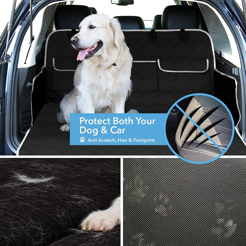 Switory Car Boot Liner Protector Pet Cargo Cover 900D with Side Flaps Hammock, Bumper Flap Waterproof Nonslip Dog Seat Cover Mat, Large Size Universal Fit 168*188cm Car Boot Liner Protector - PawsPlanet Australia