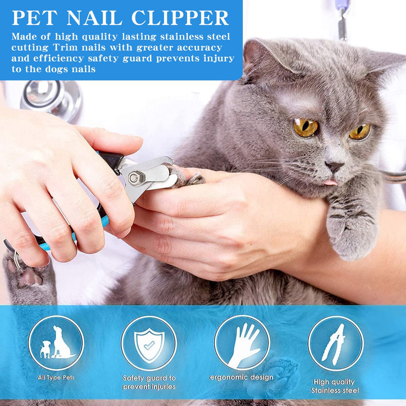 PHIEZC Claw scissors, professional stainless steel claw pliers for dogs and cats, good quality claw care for pets and rabbits, large nail scissors, safety lock and nail file - PawsPlanet Australia