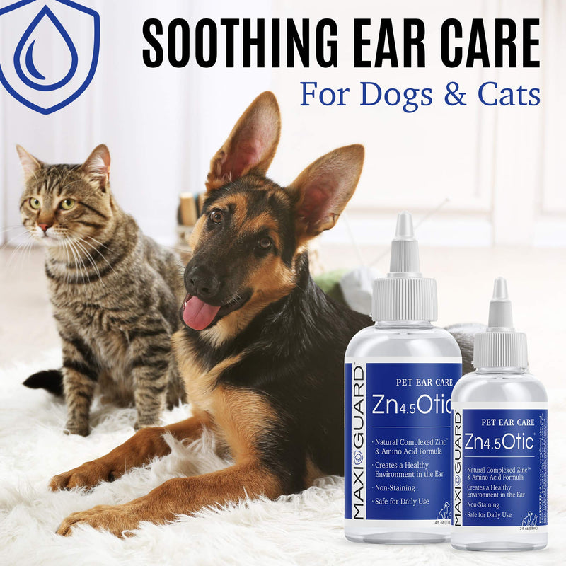 MAXIGUARD Pet Ear Care Zn4.5 Otic for Animals New Package 2oz - PawsPlanet Australia