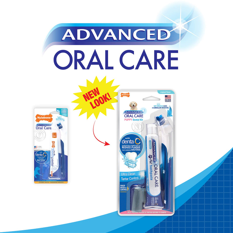 Nylabone Advanced Oral Care Puppy Dental Kit Original Flavor 2.5 oz. - PawsPlanet Australia