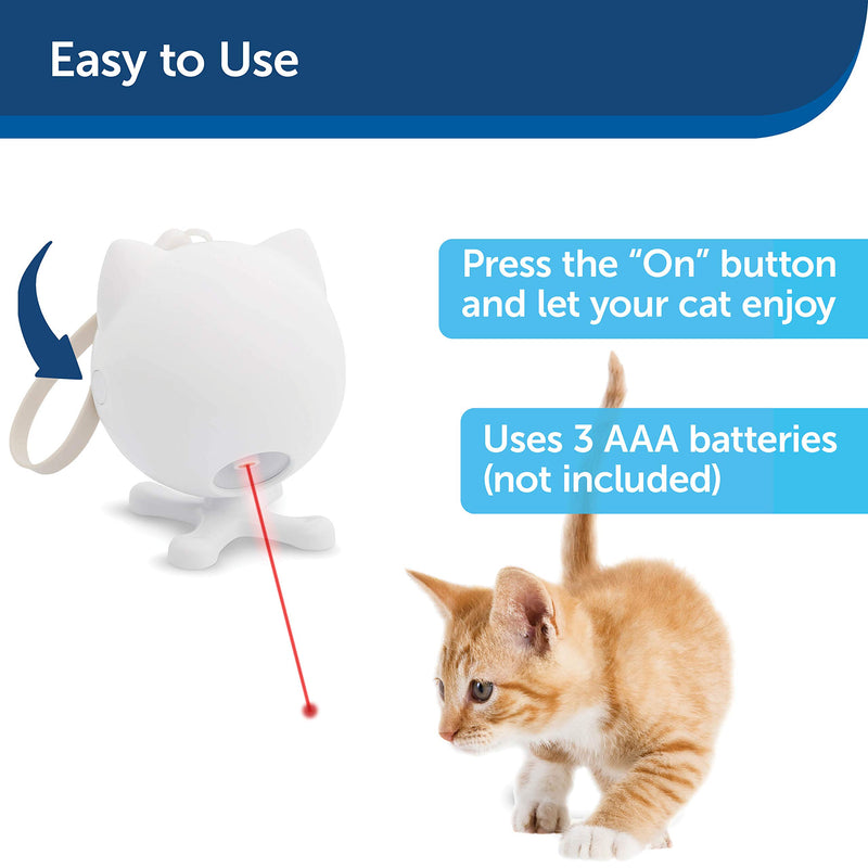 [Australia] - PetSafe Dancing Dot - Interactive Cat Laser Toy - 2 Play Modes - Works Great on Elevated Surfaces 