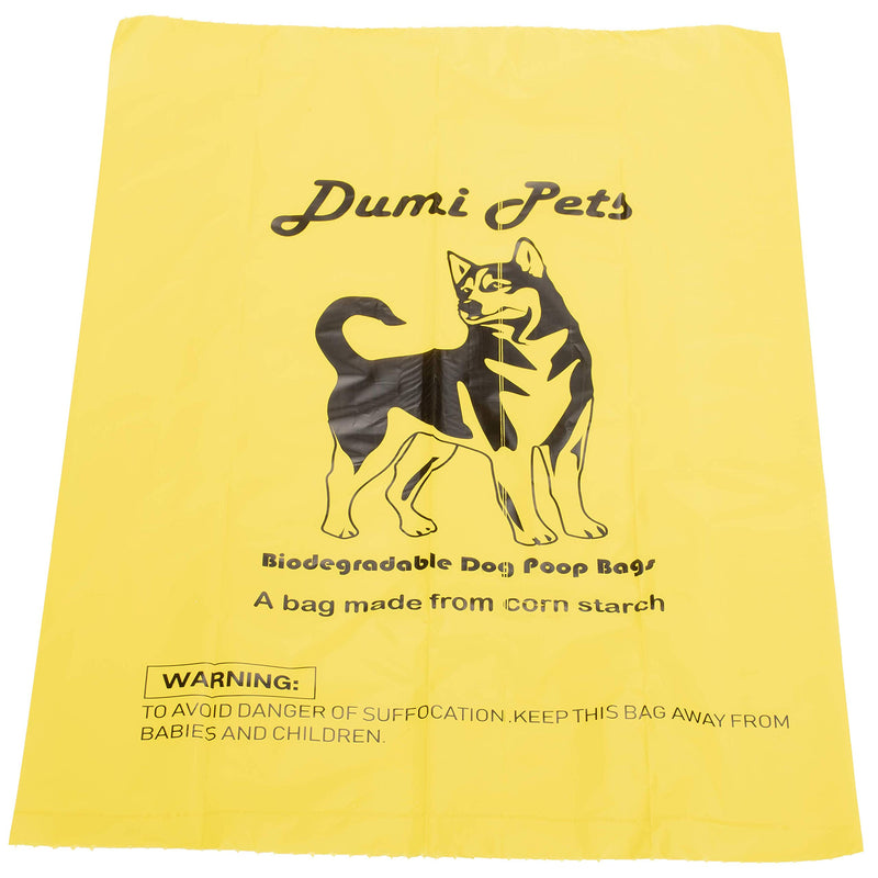 Dumi Pets Biodegradable poo bags Extra Thick and Strong,Leak Proof 20rolls for 300 PCS Dog Waste Bags Eco Friendly pooh bags for dog Made from Corn Starch dog bags（Yellow） Yellow - PawsPlanet Australia