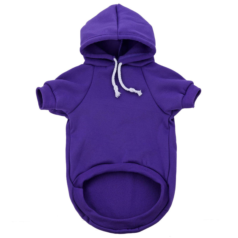 Blank Dog Sweatshirt Pet Hoodie for Dogs Doggie Clothes Small Purple - PawsPlanet Australia