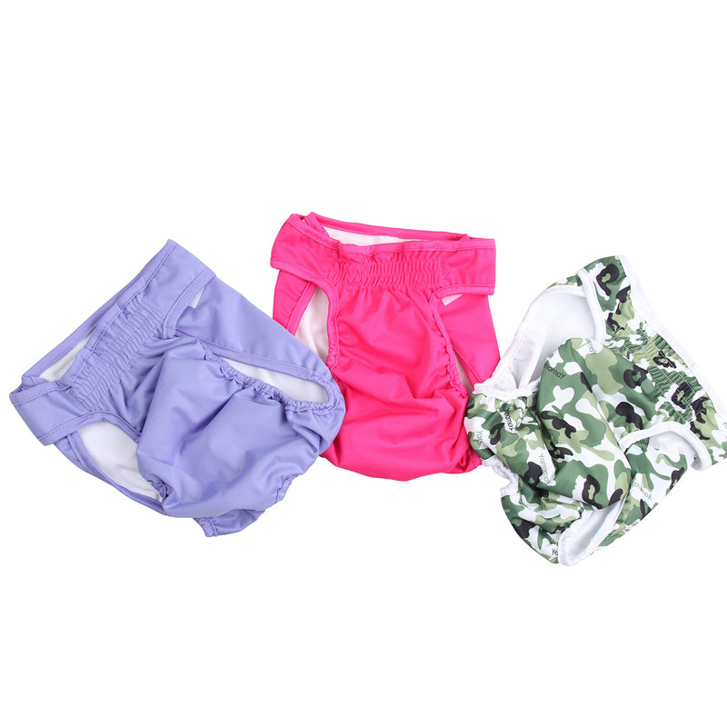 Pet Prime Dog Nappies Reusable Female Dog Diapers 3 PCS Washable & Reusable Dog Diapers Pants (S) S - PawsPlanet Australia