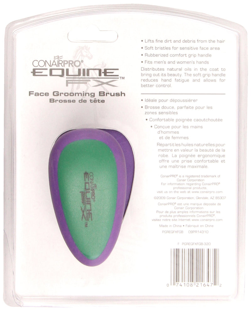 [Australia] - Conair Equine FX Face Grooming Brush, Equine Professional Grooming, Green/Purple 