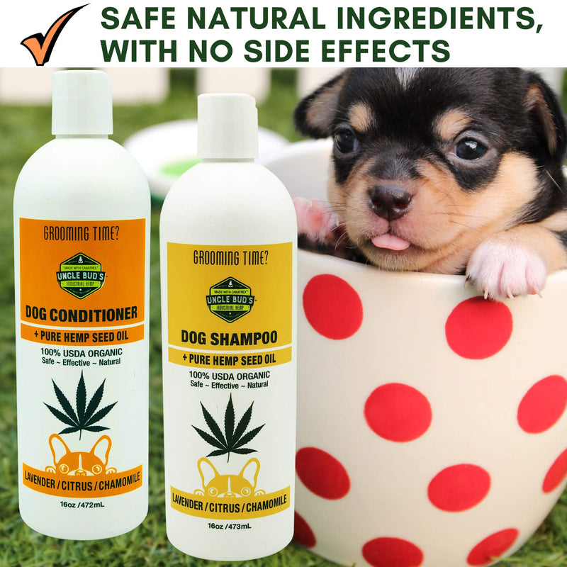 [Australia] - Hemp Dog Shampoo & Conditioner Value Pack SOOTHES and MOISTURIZES Dry Skin PARABEN Free, SULFATE Free, GMO Free … 