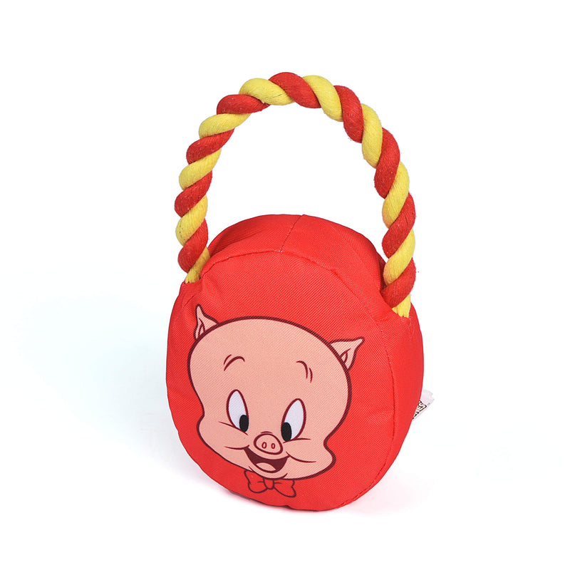 [Australia] - Warner Brothers Looney Tunes Rope Head Stuffed Dog Toy for All Dogs Cute Rope Canvas Dog Toy | Fabric Dog Toys Available in Bugs Bunny, Porky Pig, Marvin the Martian, and Sylvester Varieties 