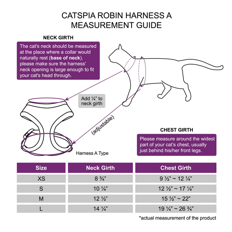 [Australia] - CATSPIA Robin A Harness X-Small Grey 