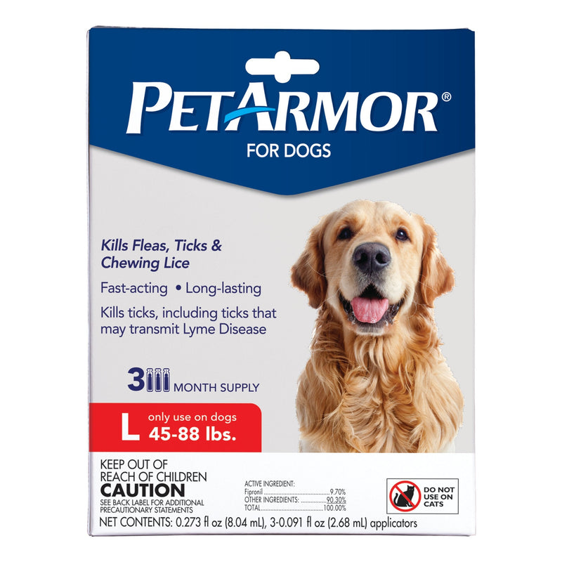 PetArmor for Dogs, Flea and Tick Treatment for Large Dogs (45-88 Pounds), Includes 3 Month Supply of Topical Flea Treatments - PawsPlanet Australia