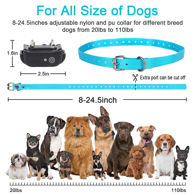 DiroPet Shock Collar for Dogs with Remote, Dog Training Collars Waterproof Rechargeable, 4 Training Modes, Beep, Vibration, Shock and LED Light, 2500Ft Remote Range, 0-99 Adjustable Levels - PawsPlanet Australia